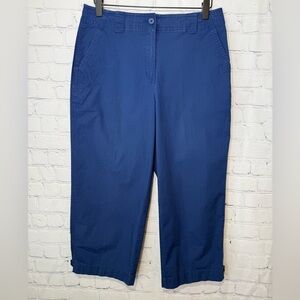Talbots stretch size 6 blue cropped pants